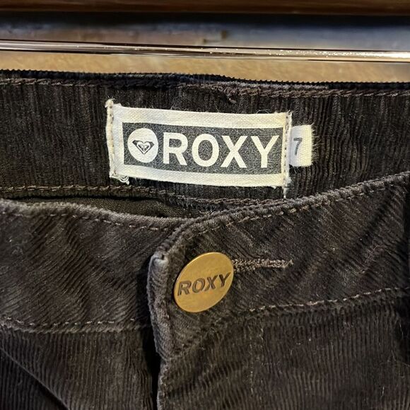 Roxy Black Corduroy Low Rise Slim Pants - Picture 3 of 7